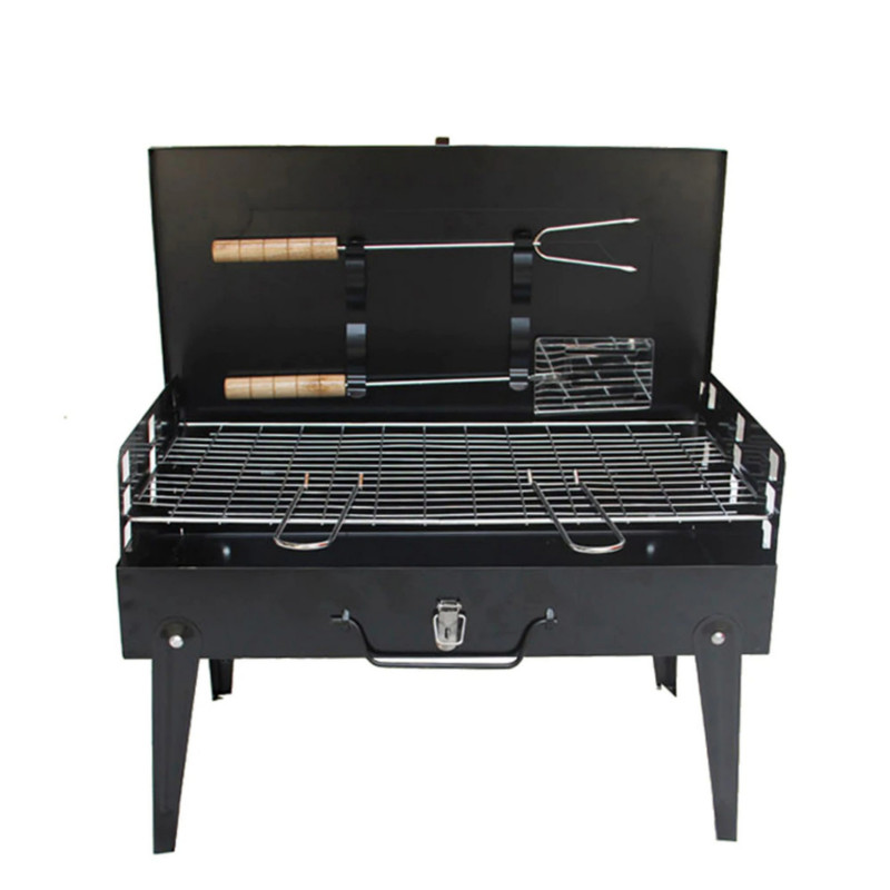 Mini Asador a Carbon Portatil Parrilla Acero con Utensilios