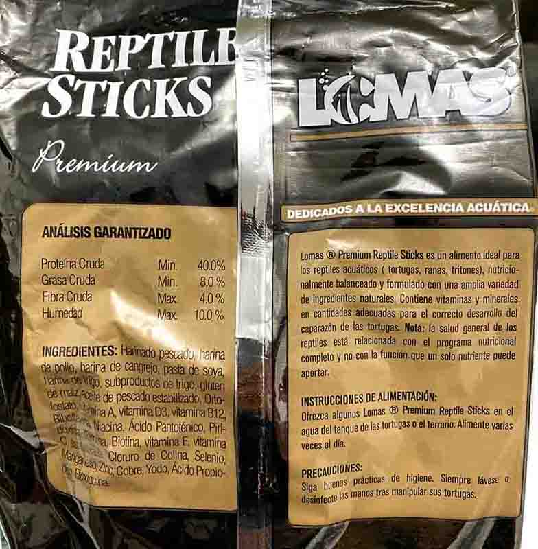 Alimento Para Tortuga De Agua Reptil Stick 1,500 Kg x 2 Pzas Churrito Lomas Antes Wardley