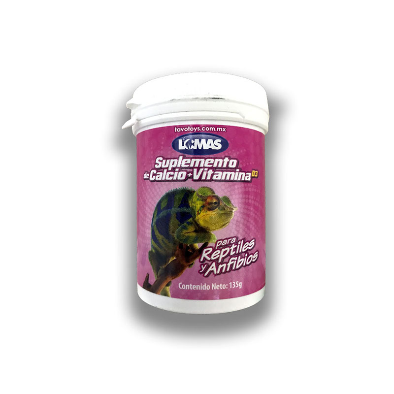 Calcio Para Reptiles En Polvo Adicionado Con Vitamica D3 Lomas Frasco de 135g 