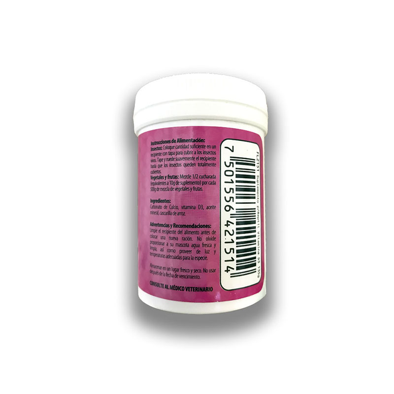 Calcio Para Reptiles En Polvo Adicionado Con Vitamica D3 Lomas Frasco de 135g 