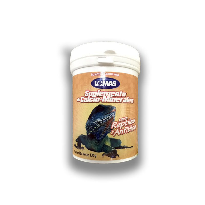 Calcio Para Reptiles En Polvo Adicionado Con Minerales Lomas Frasco De 135G