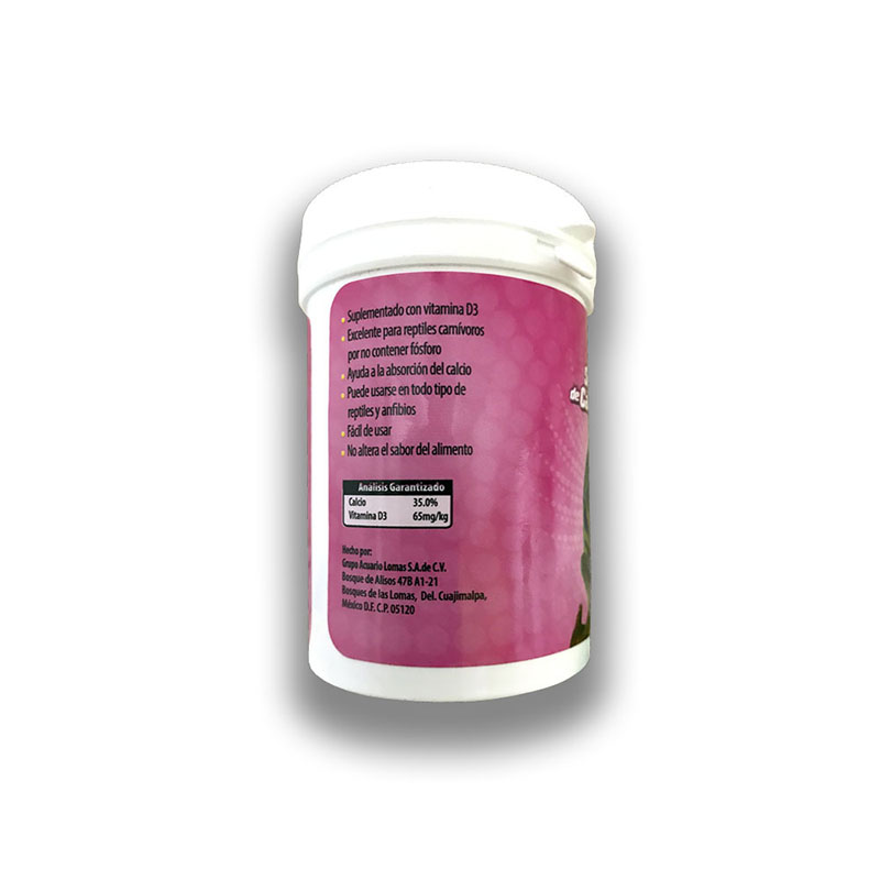 Calcio Para Reptiles y o Anfibios 6 Frascos Polvo Adicionado Con Minerales y Vitamina D3
