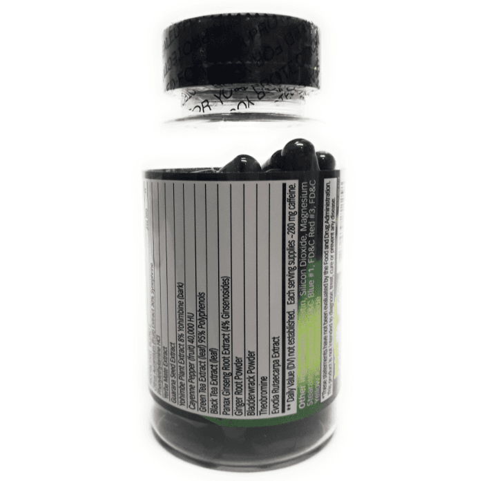 Quemador de Grasa Black Spider 25 Ephedra con 100 cápsulas