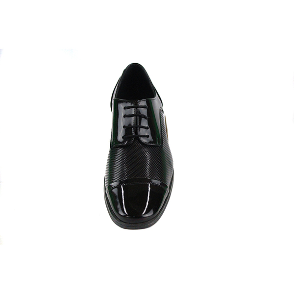 Incognita Zapato de Vestir con Texturas en costados, Charol 034C08