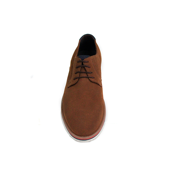 Incognita Zapato para hombre, casual, gamuza, derby, café, 007C32