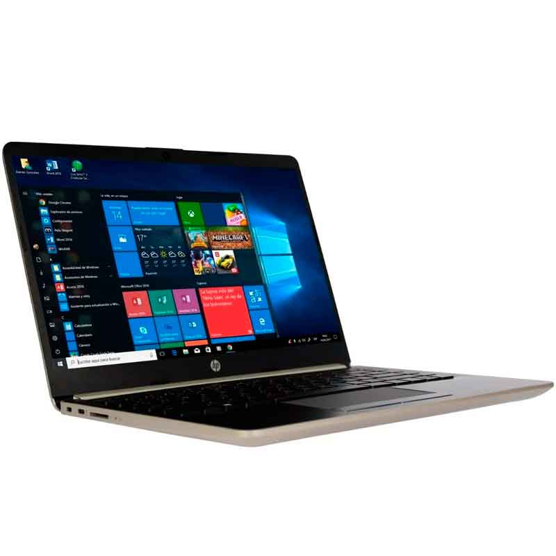 Laptop HP 14-DK0011DS A4 9125 4GB 64GB 14 Win10 Dorado 6GH08UA (Reacondicionado) 