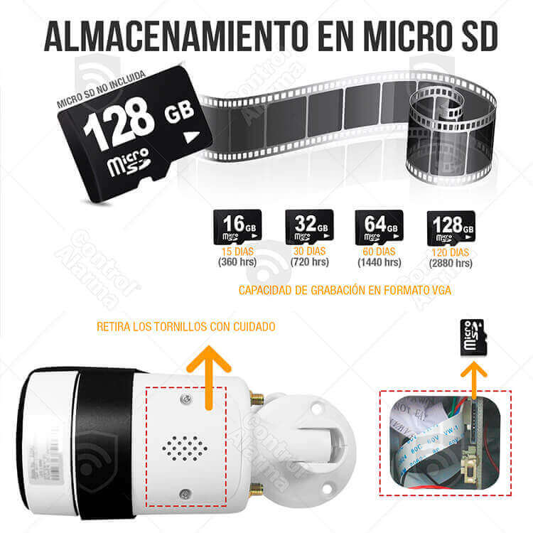 Camara Wifi Ip Exterior Full Hd 1080p Audio Dos vias Nube Alerta Visualiza Hasta 4 Camaras Seguridad Casa Negocio