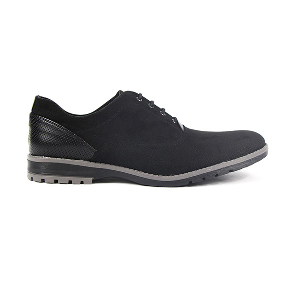 Incognita Zapato derby, casual, tipo piel y gamuza, negro, 046C10