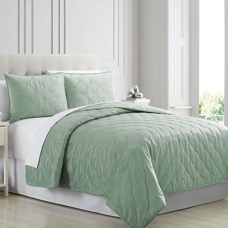 JUEGO DE SOBRECAMA VELVET DE 3 PIEZAS, TAMAÑO KING,  MARCA PCT