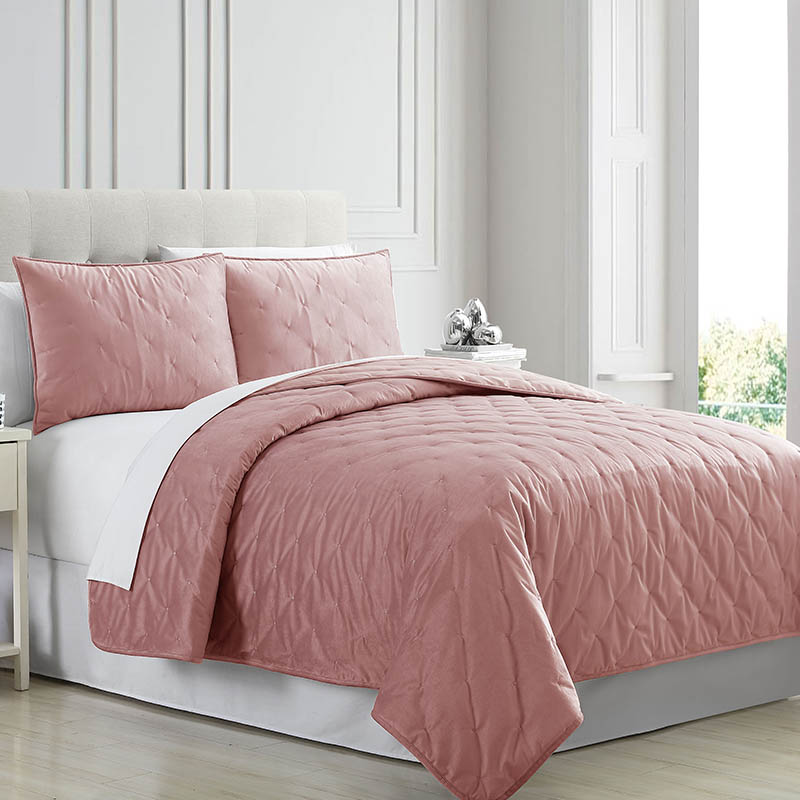 JUEGO DE SOBRECAMA VELVET DE 3 PIEZAS, TAMAÑO KING,  MARCA PCT