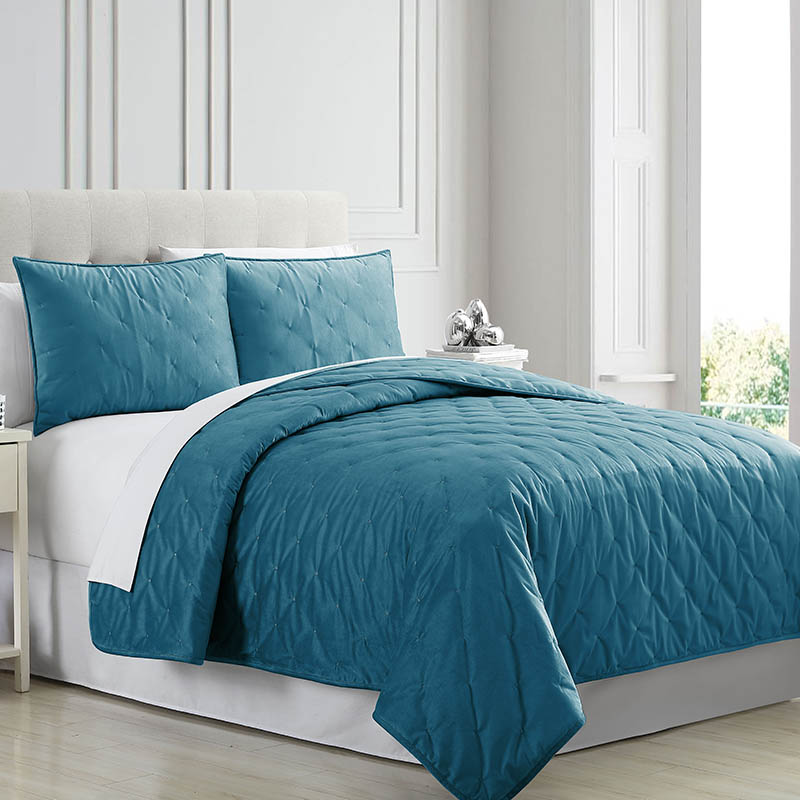 JUEGO DE SOBRECAMA VELVET DE 3 PIEZAS, TAMAÑO KING,  MARCA PCT