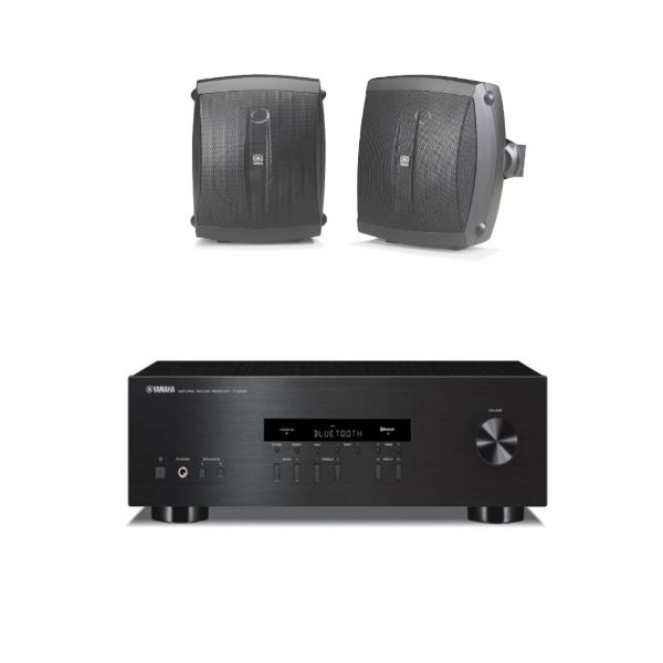 Set de Receptor Estéreo YAMAHA R-S202BL Negro Con 2 Pares Altavoces NS ...