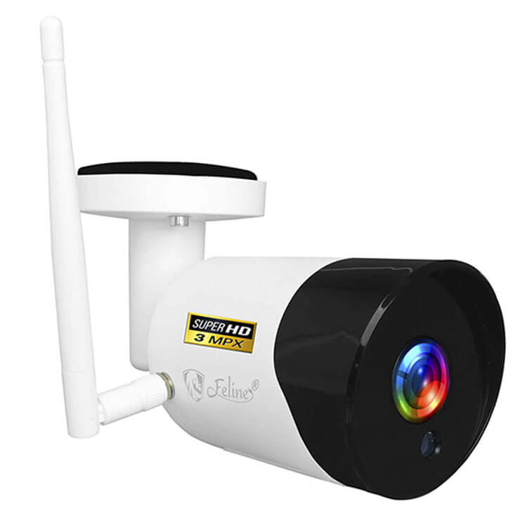 Camara Wifi Ip Ultra Fhd Panoramica Zoom Digital Perspectiva 3D Exterior Alerta Detección Video Seguridad Casa Negocio
