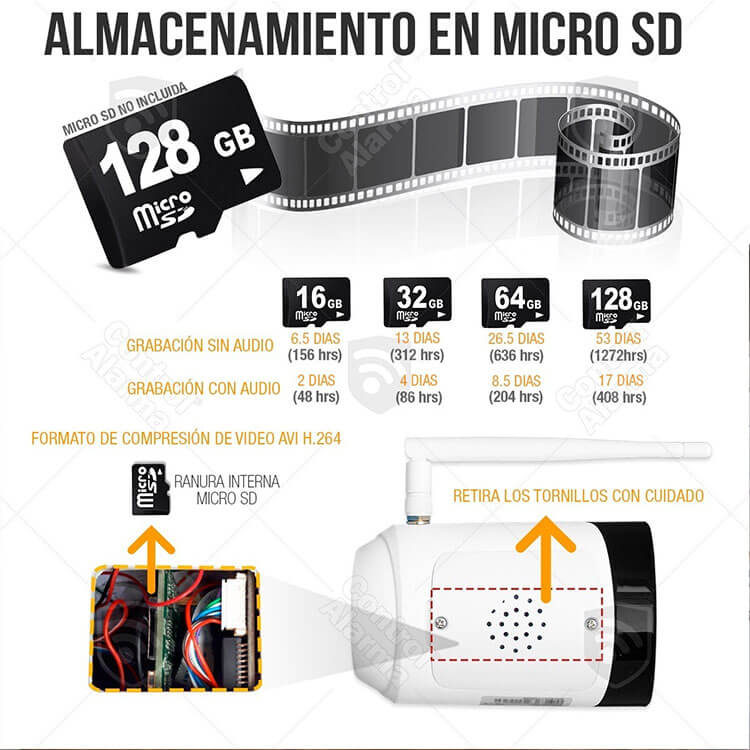Camara Wifi Ip Ultra Fhd Panoramica Zoom Digital Perspectiva 3D Exterior Alerta Detección Video Seguridad Casa Negocio