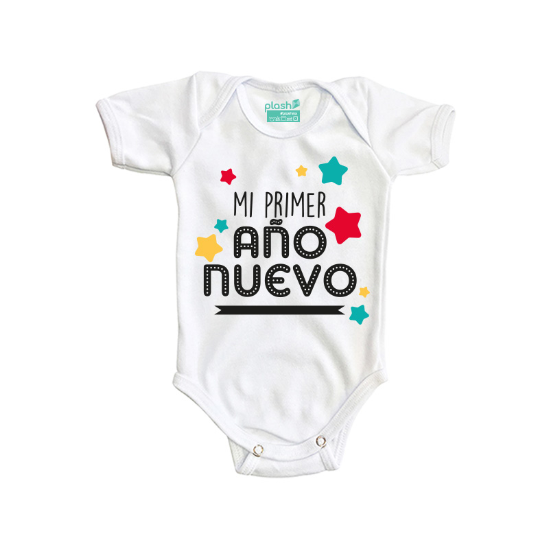 Pañalero Plash Estampado Mi Primer Año Nuevo 