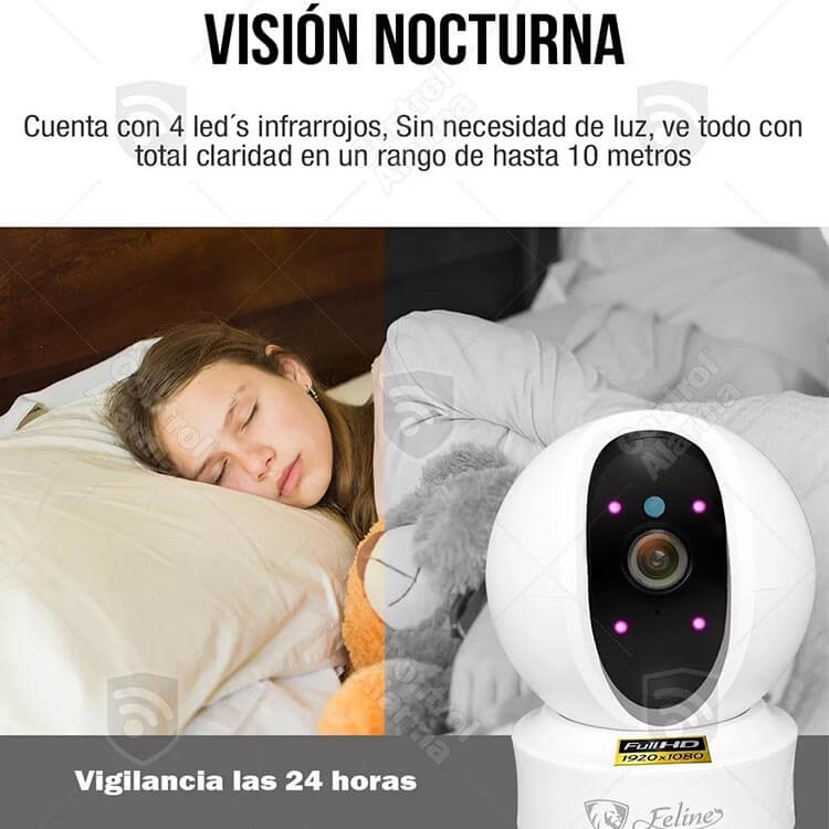 Camara Wifi Ip Alexa Google Robotica Nube Fhd Seguridad Inalambrica Video Vigilancia Deteccion Movimiento App Altavoz