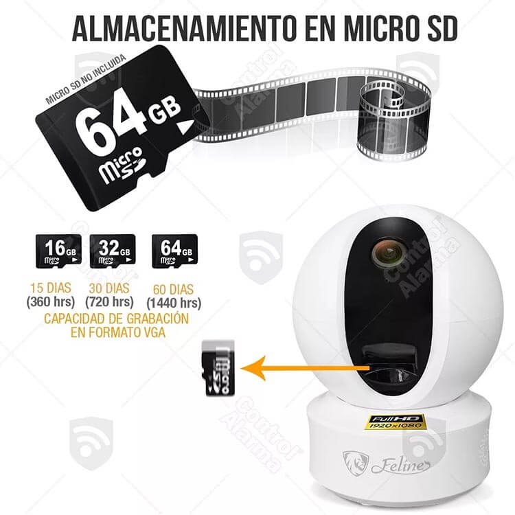 Camara Wifi Ip Alexa Google Robotica Nube Fhd Seguridad Inalambrica Video Vigilancia Deteccion Movimiento App Altavoz