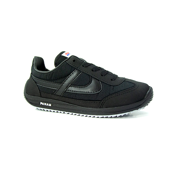Panam tenis para hombre, casual, textil, negro 126C09