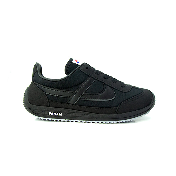 Panam tenis para hombre, casual, textil, negro 126C09