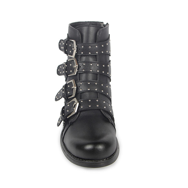 Gosh , Botas Dama Mujer Tipo Piel Negro Hebillas Casuales Cómodas , 052DM8