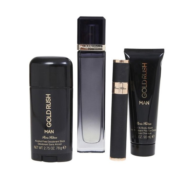 Set 4 pzs Gold Rush men de Paris Hilton Eau de Parfum 100 ml
