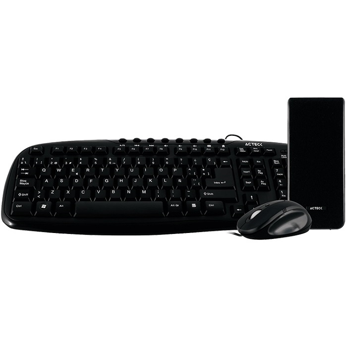 Kit Teclado Mouse USB Y Bocinas Acteck AK3-3000 WKTM-004