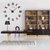 Reloj Pared Decorativo Moderno 3d Adhesivo Sala Cocina Custom Romano   negro