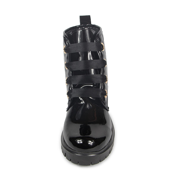 Incognita , Botas para Mujer Charol Negro Tacón Ancho Casuales , 088D94