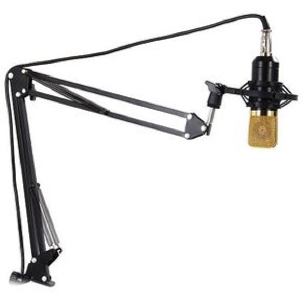 Soporte Base Brazo Ajustable Para Microfono Condensador Bm800 Bm8000 Bm700 Color Negro