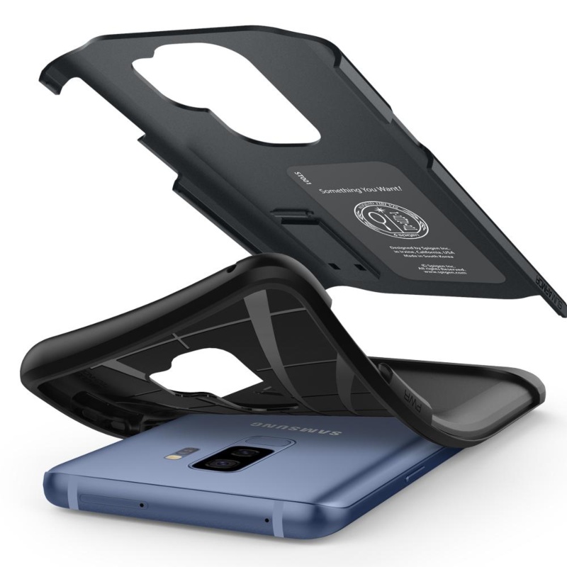 Funda Azul Acero Slim Armor Galaxy S9 Plus  Premium Spigen
