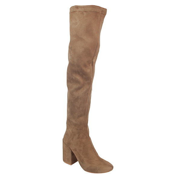 Capa de Ozono , Botas Largas para Mujer Color Lisas Taupe Casuales , 020DJ3