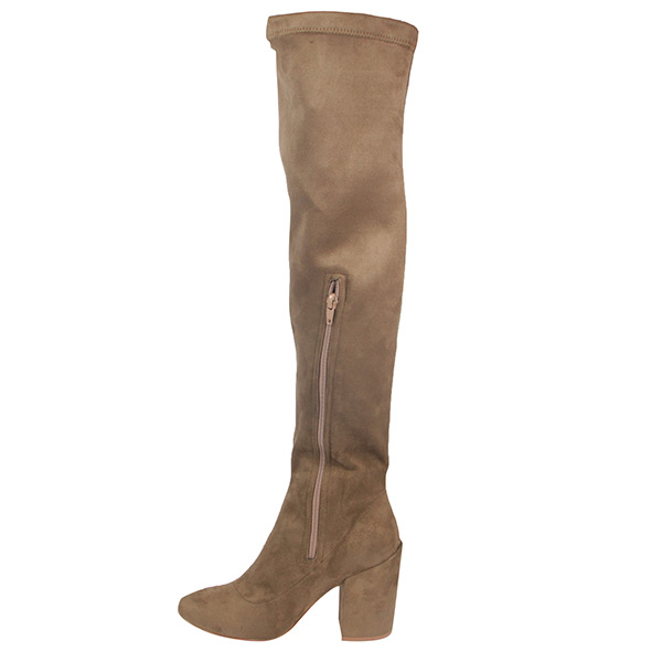 Capa de Ozono , Botas Largas para Mujer Color Lisas Taupe Casuales , 020DJ3