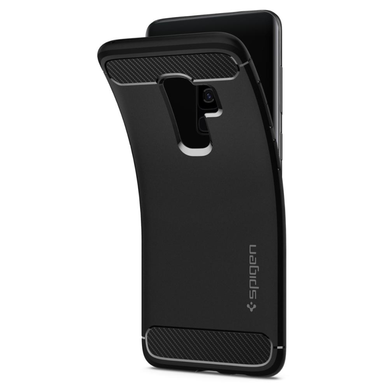 Funda Negro Rugged Armor Galaxy S9 Plus Spigen