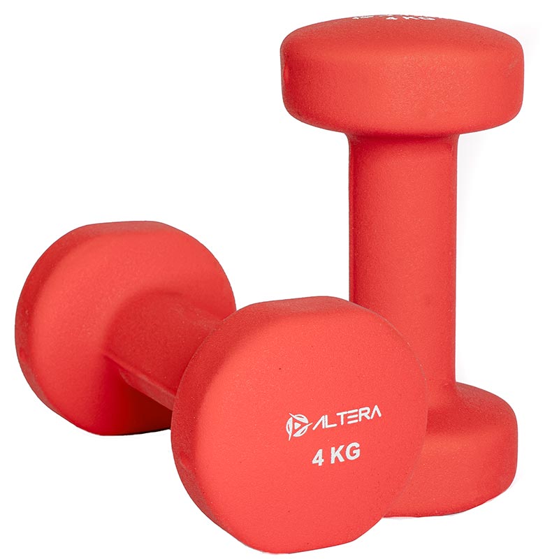 Par De Pesas Forradas De Neopreno Rojo Setpfn4-01
