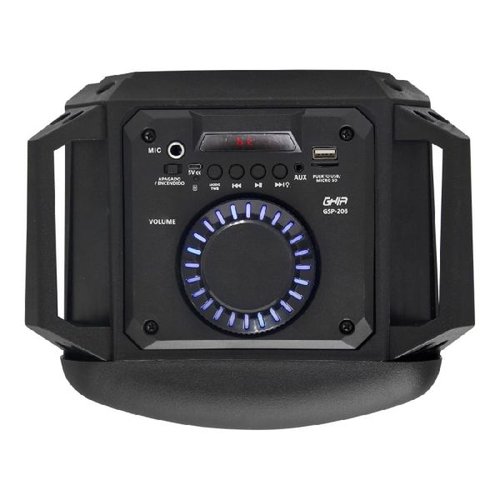 Bafle Amplificado GHIA GSP-206 Negro 6.5" Bluetooth Conexión Multiple