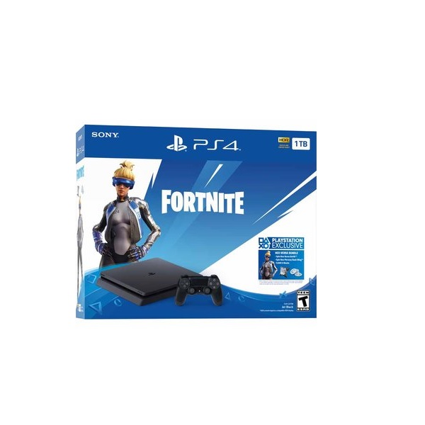 Consola Playstation Ps4 Slim 4K Hdr Blu-Ray Negro + Fortnite Bundle