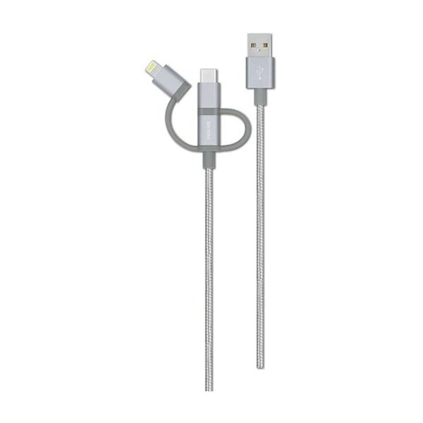 Cable Lightning,  PHILIPS, Micro USB,  Cable tipo C 