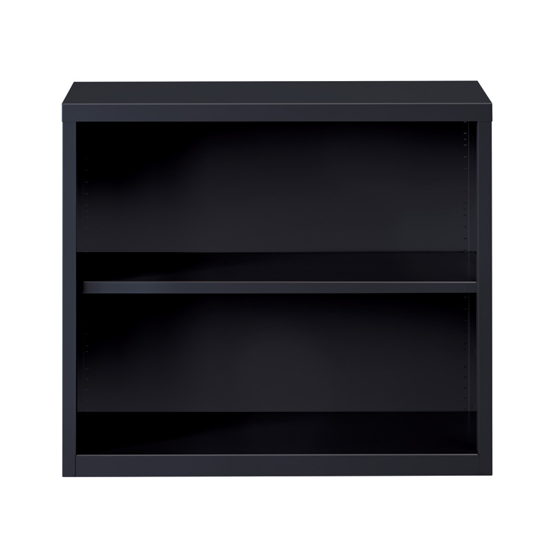 Librero metalico color negro de dos repisas