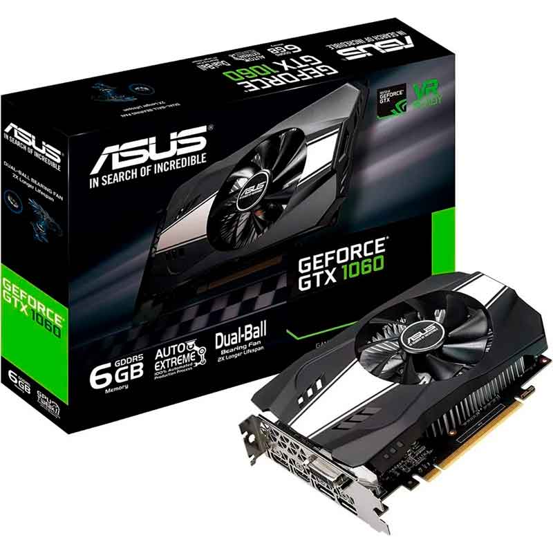 Tarjeta de Video ASUS GeForce GTX 1060 Phoenix 6GB GDDR5 PH-GTX1060-6G