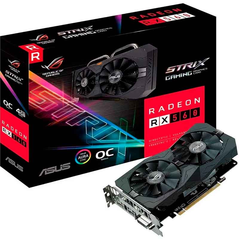 Tarjeta de Video ASUS Radeon RX 560 ROG STRIX 4GB GDDR5 ROG-STRIX RX560 O4G GAMING
