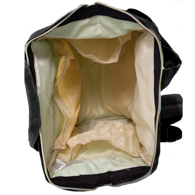 Pañalera Mochila Bebe Termica Organizador Biberon Impermeable Negra