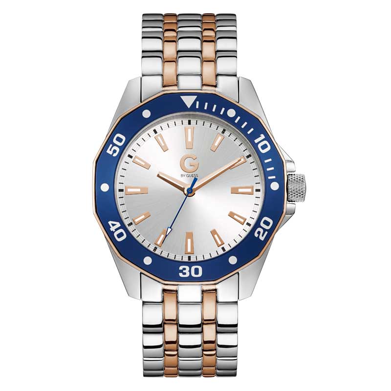 RELOJ G BY GUESS EMPIRE CABALLERO PLATA