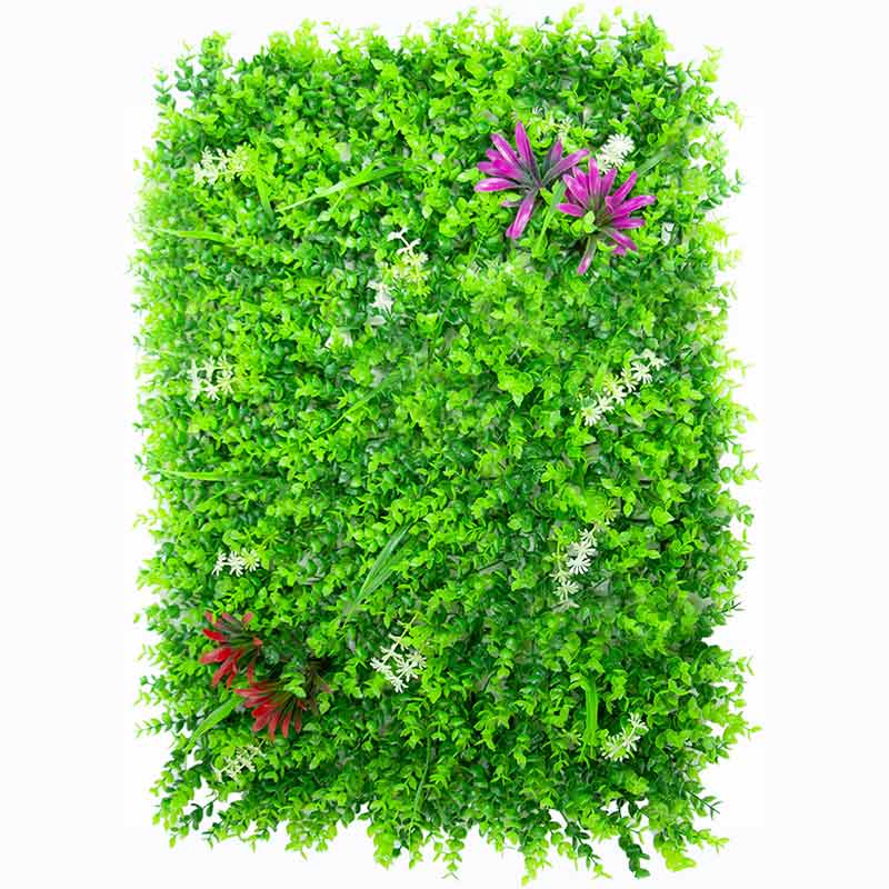 Follaje Artificial 10 Piezas Flores Muro Verde Pared Decorativo 60x40