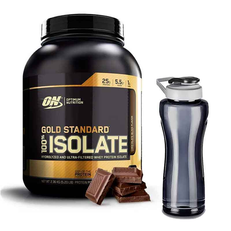 Proteina On Gold Standard Isolate 5 Lbs Chocolate Y Cilindro Gratis De 900Mls