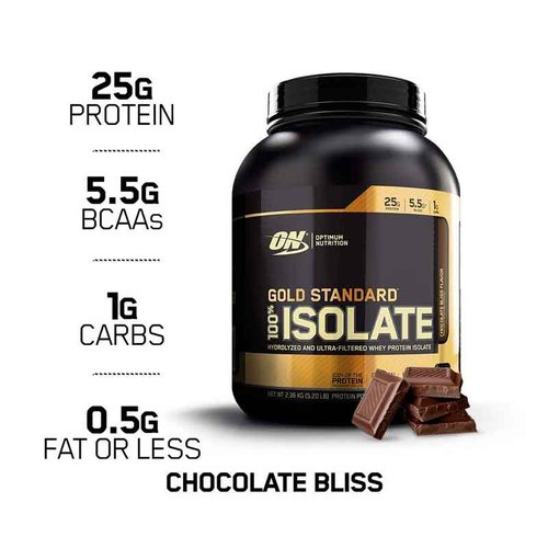 PROTEINA ON GOLD STANDARD ISOLATE 5 LBS CHOCOLATE Y CILINDRO GRATIS DE 900MLS