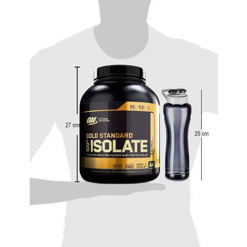 PROTEINA ON GOLD STANDARD ISOLATE 5 LBS VAINILLA Y CILINDRO GRATIS DE 900MLS