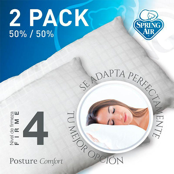 Combo Protector de Colchón Supreme Matrimonial y Almohadas 2 Pack Posture Comfort Spring Air