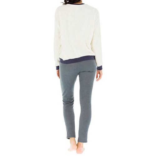 Incognita , Pijama para mujer polar con manga larga y pantalón térmico  color gris , 660031