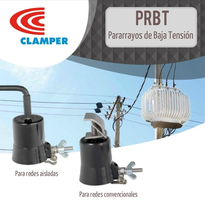 PRBT Apartarrayos Baja Tensión P/ Transformador 440V 10kA Cable Forra