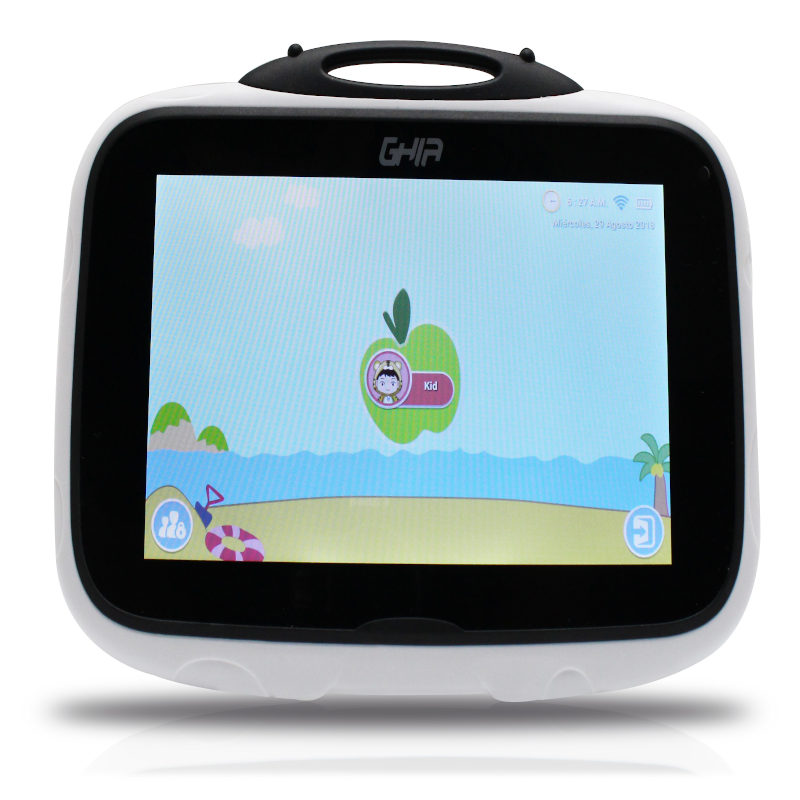 Tablet GHIA Kids Catarina - Pantalla de 7" - Quad Core 1.2 GHz - 1GB - 8GB - 2 Cámaras - Wi-Fi - Bluetooth - Android 8.1 - Blanco